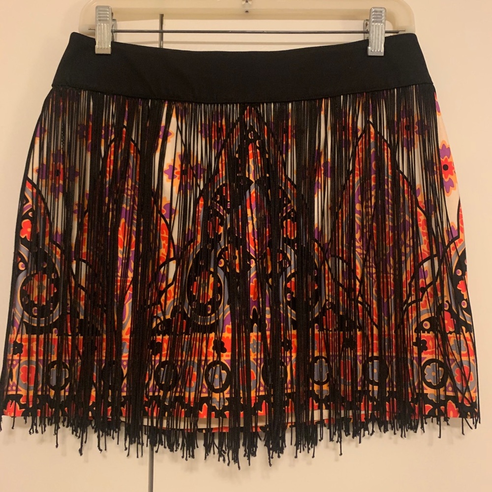 Nanette Lepore fringe skirt